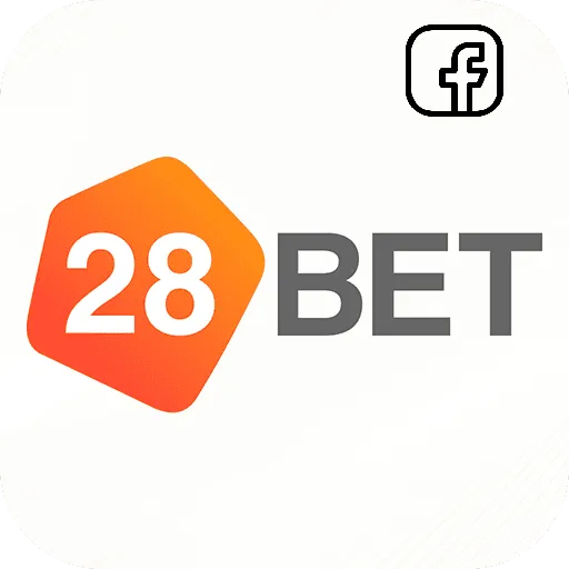 Imagem promovendo a página oficial da 28bet no Facebook
